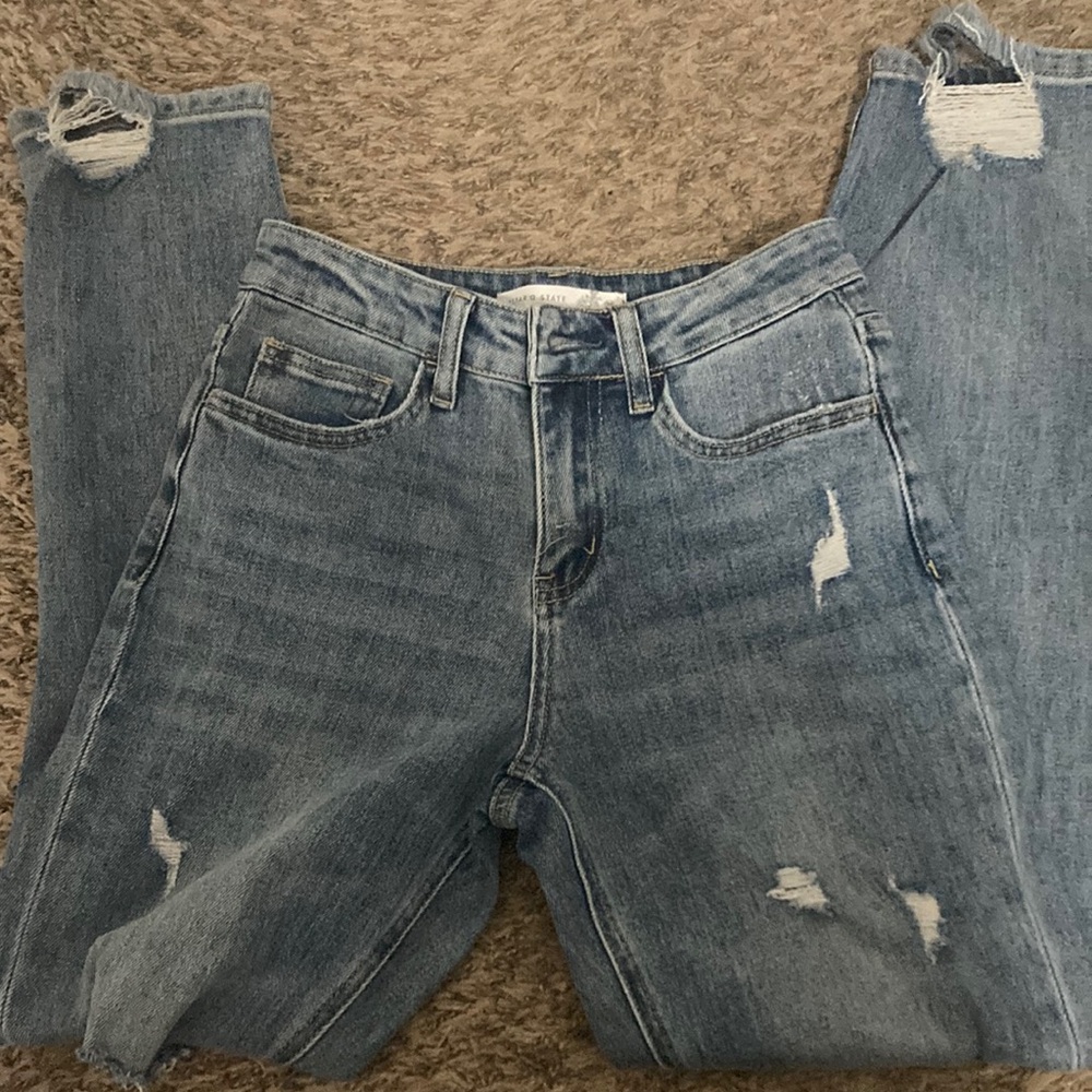 Blue Skinny Distressed Jeans